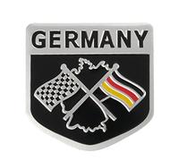 C-FUNN Lega Metallo Racing Bandiera Tedesca Emblema Distintivo Decal Sticker Decorativo