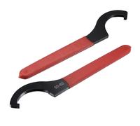 C Gancio Chiave Pinza Mandrino per 55-62mm Rotondo Dado con Rosso Maniglia 2pz