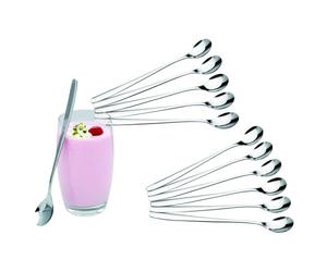 c|h|g 9895-02-Set cucchiai da Long Drink, Inox, 19 cm, Acciaio Inossidabile, Argento, 12 Pezzi
