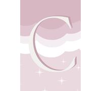 C: Initial Monogram Personal Letter alphabet Journal, cloud dancer, Personalized Lined Notebook For Kids, Boys and Girls, Men and Women Perfect bound, Matte Soft Cover Diary, 120 Pages, size 6x9 inch.