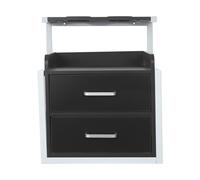C-Juzarl Armadio da salone sospeso per saloni di bellezza, comodini con 2 cassetti, tavolino per camera da letto/spa/parrucchieri/saloni (nero+bianco)