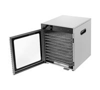 C-Juzarl Disidratatore in acciaio inox, 800 W, regolatore di temperatura da 30 - 90 °C, funzione timer di 24 ore, essiccatore a 10 piani per frutta e verdura