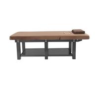 C-Juzarl Tavolo massaggiante 190 x 80 x 62 cm Massaggio Comfort in legno, supporto per panca massaggiante a sei zampe, lettino massaggiante per spa, salone (tessuto di velluto, marrone)