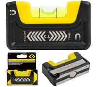 C.K Mini livella tascabile 67 mm, alta precisione 0,5 mm/m, libellula curva per una chiara leggibilità da tutte le angolazioni, due magneti per terre rare per uso a mani libere, CK T3483