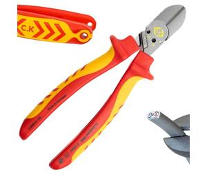 C.K RedLine 2025 Edition VDE CombiCutter 1 MAX, 180 mm, taglierina laterale tedesca per cavi elettrici, cesoia a vite, predisposta per cordino, tronchesi per elettricisti, elettricisti, CK Tools