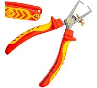 C.K Redline 2025 Edition VDE Pinza spelafili 160 mm, 1000 v isolato cavo elettrico, pinza per elettricisti con cordino, coltello isolato per elettricista, CK Tools T39074A