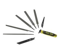 C.K Tools T0820-2 - Set di 8 lime e seghe a mano universali a cambio rapido per legno, metallo, cartongesso e plastica, seghetto alternativo Jab, lime in metallo per acciaio, sega per cartongesso