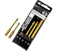C.K T3059 Kit punte da vetro 5 parti 4 mm, 5 mm, 6 mm, 7 mm, 10 mm 1 KIT
