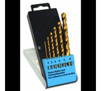 C.K T3293 Punte da trapano rivestite in nitruro di titanio grandezza 2-8 mm, set di 6 pezzi