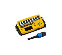 C.K T4510 Set di inserti “Blue Steel” per avvitatore a impulsi - 10 pezzi (PZ/PH), 25mm
