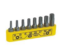 C.K T4523 Set di inserti per cacciaviti in supporto - 8 pezzi, per viti Torx®