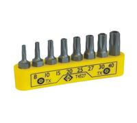 C.K T4527 Set di inserti per cacciaviti in supporto - 8 pezzi per viti Torx