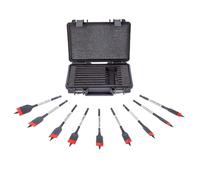 C.K Tools Vorteck CK T2953 - Set di punte per fresa piatta per legno, 9 pezzi, da 12 a 32 mm, punta filettata autoserrante, codolo esagonale Quick Lock da 1/4", adatto per avvitatore a percussione, in