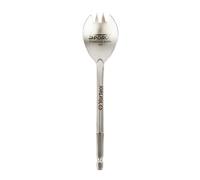 C.K Tools Vorteck CK T4576 - Cucchiaio e forchetta in acciaio inox resistente agli urti, con attacco esagonale da 1/4", in acciaio inox 304, riutilizzabili, per porta punte, moschettone, set di