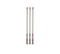 C.K Tools Vorteck - Set di 3 punte per cacciavite a percussione PZ2, 150 mm, per avvitatori a percussione, attacco esagonale da 1/4", zona di torsione magnetica, punte per cacciavite a lunga portata
