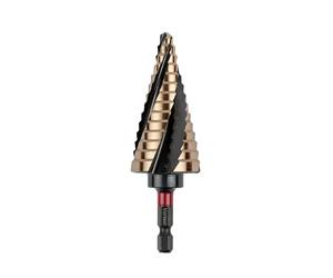 C.K Tools Vorteck T3016 6-32 - Punta a gradini HSS Cobalto al 5%, attacco esagonale Quick-Lock per acciaio inossidabile, ottone e lamiera, punta per sbavatura, pannelli di controllo, HLK, T3016 6-32