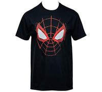 C-Life Group Spider-Man Miles Morales Web Face T-Shirt, Nero , 5XL