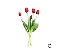 (C)Light luxury high-end feel White tulip ornament Fake flower decoration