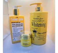 C/M GOLDEN GLOW 10 Days Whitening Milk + 10 Days Face Cream +7 Days Shower Cream