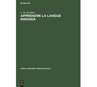 C M Overdulve Apprendre la langue Rwanda (Copertina rigida)