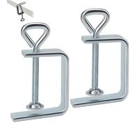 C Morsetto a vite, 2 morsetti a C in acciaio inox, 2 pezzi di anelli di sollevamento, morsetto a C per lavori in legno, morsetto regolabile, morsetto da lavoro in argento, piccolo per lavori in legno