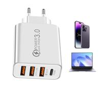 -C MultiPort -c Chargeman Block - Adattatore universale per carico simultaneo - accessorio elettronico portatile e compatto per ufficio, casa, viaggi, familiari e amici - compatibile -apparei