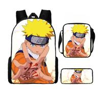 (C)Naruto Set Zaino Bambini Con Astuccio Matite E Versatile Per Gite Scuola Giorno