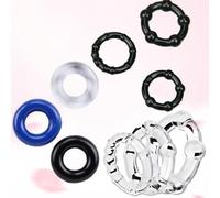 C&óc Anelli di Resistenza Anello di Flessibilità in Silicone per Uomo Casa Fitness e Relax (9 Pezzi/Set)