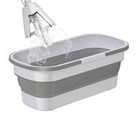 Ċ Ollapible MOP Bucket - Bucket di rettangolare in spazio | Contenitore di lavaggio comodo | Secchio di lavaggio multiuso per della scopa piatta, della casa, autolavaggio