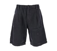 C.P. Company - Bermuda in Lino Blu con Patch Logo - - Shorts - Uomo - Blu - M