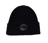 C.P. Company - Berretto Extrafine Merino Wool Lens - - Accessories - Uomo - Nero - ONE SIZE