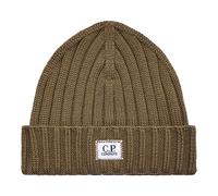 C.P. Company - Berretto in Lana Merino Extrafine con Logo - - Accessories - Uomo - Marrone - ONE SIZE