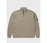 C.P. Company BRUSHED AND EMERIZED DIAGONAL FLEECE MIXED BOXY HALF ZIP LENS SWEATSHIRT men Sweatshirts beige in taglia:S