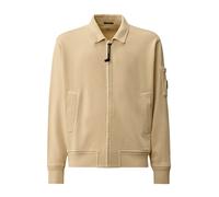 C.P. Company - Cotton Diagonal Fleece Zip Lens Sweatshirt - - Jackets - Uomo - Beige - M