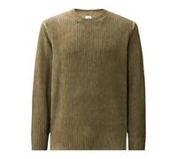 C.P. Company - Crewneck in Cotone e Chenille Tinto in Capo - - Knitwear - Uomo - Verde - S
