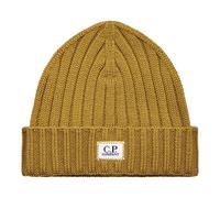 C.P. Company - Extrafine Merino Wool Logo Beanie - - Accessories - unisex - Marrone - ONE SIZE