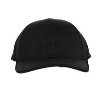 C.P. Company - Gabardine Contrast Cap - -Accessories -Uomo -Nero -ONE SIZE