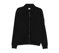 C.P. Company, ,Jackets ,Uomo ,Nero ,M Felpa con zip e lente diagonale in cotone