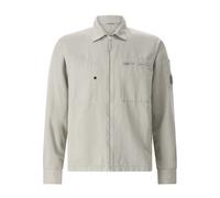 C.P. Company - Overshirt in misto cotone e lino con logo applicato - - Jackets - Uomo - Verde - L