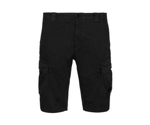 C.P. Company - Pantaloncini Cargo Elasticizzati in Raso di Cotone - - Shorts - Uomo - Nero - S