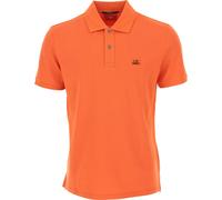 C.P. Company - Polo a Maniche Corte con Patch Logo - - Tops - Uomo - Arancione - S
