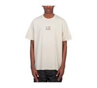 C.P. Company - Ribbed Crewneck T-Shirt - - Tops - Uomo - Beige - S
