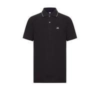 C.P. Company - Stretch Piquet Short Sleeve Logo Polo - - Tops - Uomo - Nero - S
