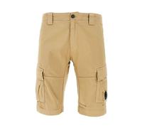 C.P. Company - Stretch Sateen Cargo Lens Shorts - - Shorts - Uomo - Beige - S