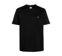 C.P. Company - T-shirt in jersey con patch logo nero - - Tops - Uomo - Nero - L