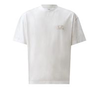 C.P. Company, ,Tops ,Uomo ,Bianco ,L 30/1 Jersey Short Sleeve Logo T-Shirt