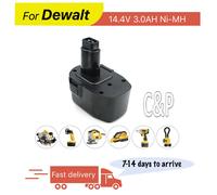 C&P Per DEWALT 14.4V Batteria Spille 3.0AH Ni-MH 2PCS Sostituire Batteria Cordless Trapano Strumento di Potere DC551KA DC612KA DC613KA DC614KA Black