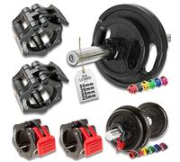 C.P. Sports, Chiusura Rapida per manubri da 28 mm, Pratica Chiusura con Una Sola Mano, per Un Allenamento Sicuro e Un rapido Cambio del Disco, Robusto Morsetto in plastica, Colore: Nero