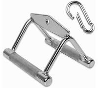 C.P.Sports Maniglia parallela | 14cm | Maniglia per vogatore per esercizi di vogatore classico/trazione laterale su torre di cavi | per allenamento con i pesi e bodybuilding | a scelta con moschettone