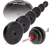 C.P.Sports Piastre di peso 30 mm, set di piastre di peso, plastica, allenamento della forza, fitness, bodybuilding, piastre paracolpi, una coppia (2 pezzi) di piastre di peso nella misura desiderata